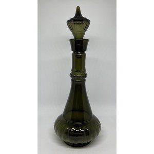 Vintage I Dream of Jeannie Jim Beam Genie Bottle Decanter 1964 Smoke/Green Glass